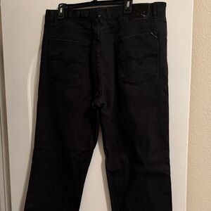 Classic Black Relaxed Fit Men's Jeans, 38x34